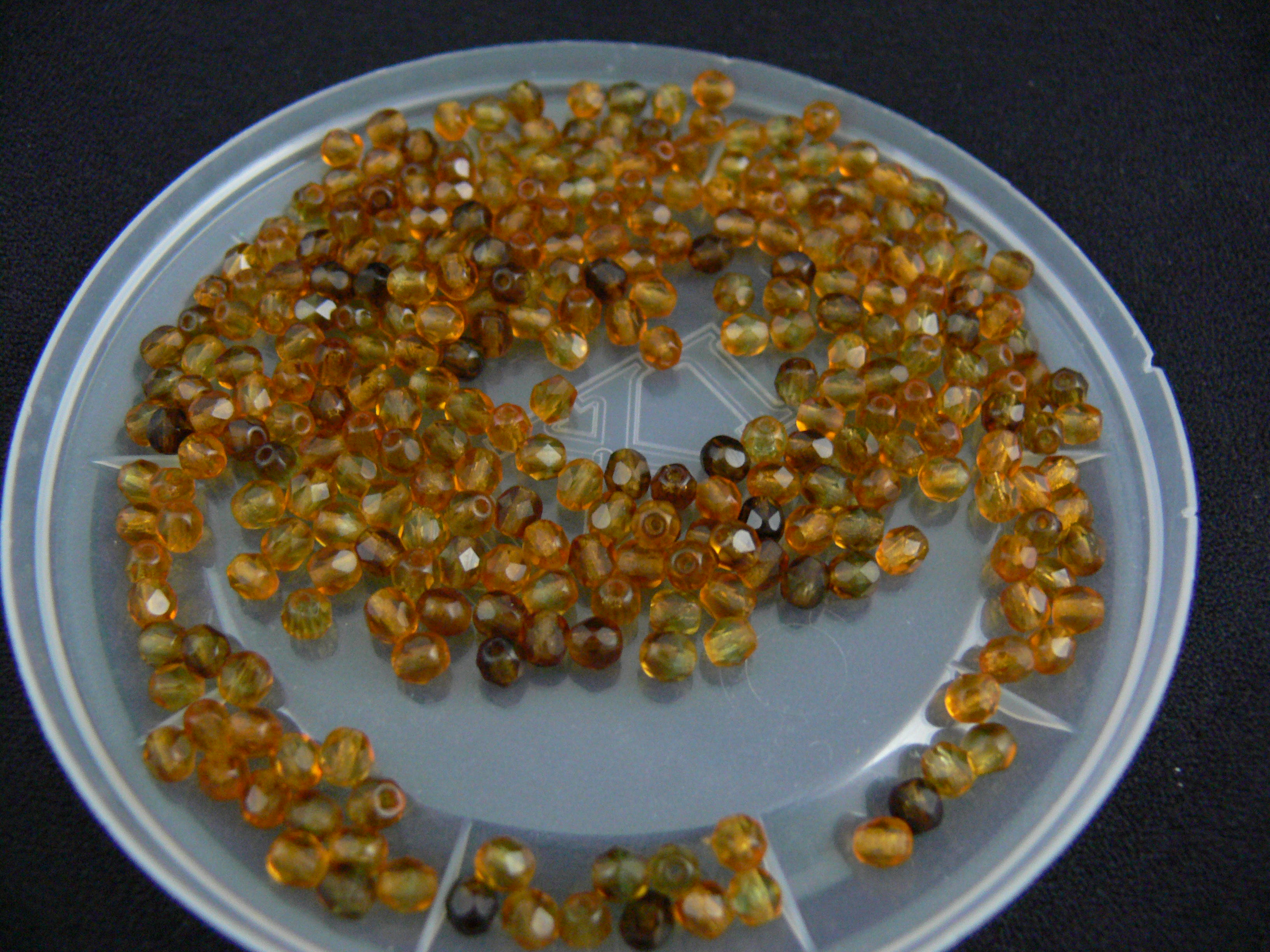 4mm Brown Mix Crystals